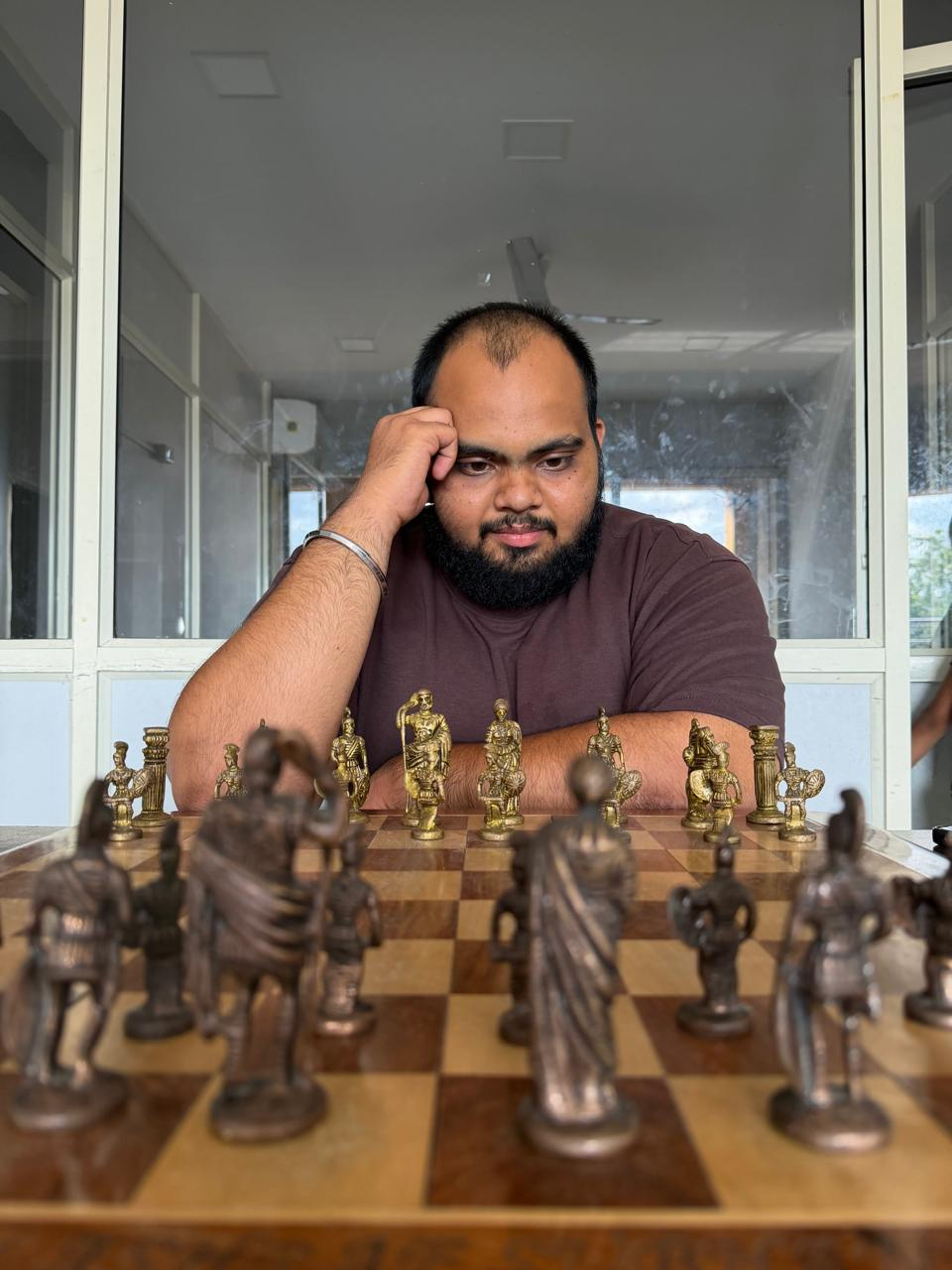 Sada Sivam K at chess board